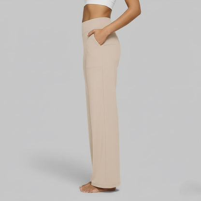Camille | High Waist Wide Leg Stretch Casual Pants