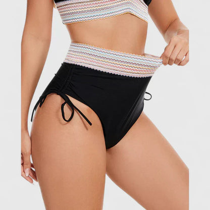Lily | High Waisted Bikini Set Halter V Neck