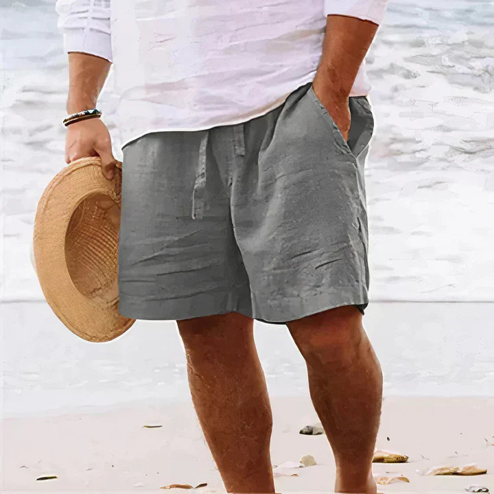 Luca | Men's Linen Blend Shorts Drawstring Casual Relaxed Fit