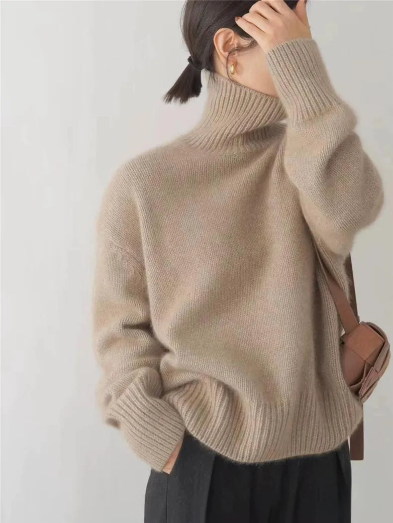 Marlowe | Women's Rollneck Soft Knit Semi-Fit Sweater
