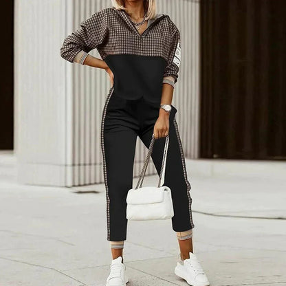 Adira | Women's Casual Patterned Zip-Neck Loungewear Tracksuit