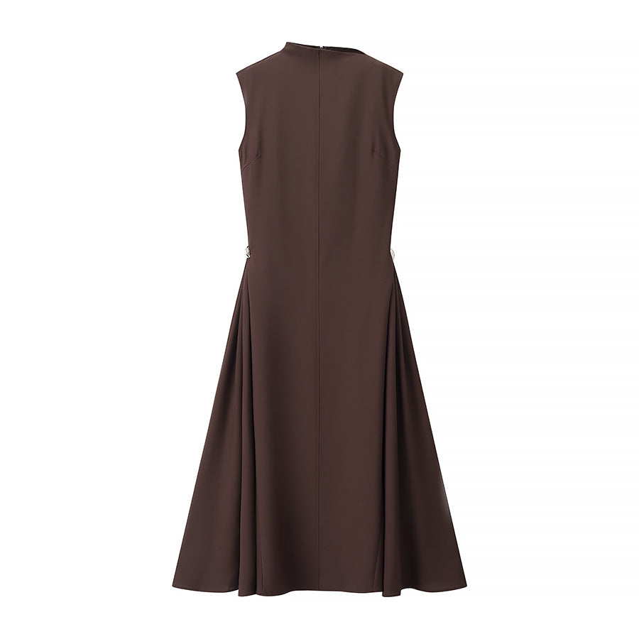 Grace | Sleeveless Flared A-Line Midi Wedding Guest Dress