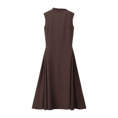 Grace | Sleeveless Flared A-Line Midi Wedding Guest Dress