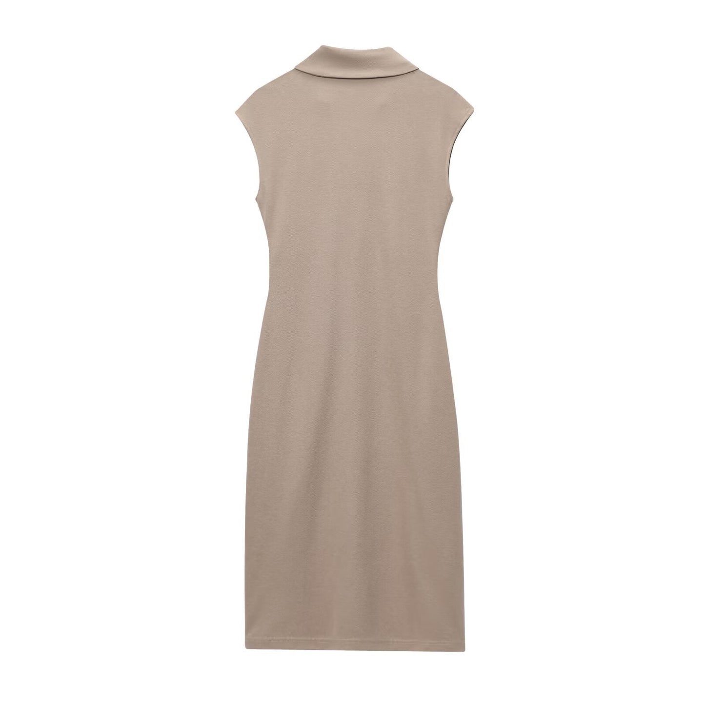 Paige | Tailored Sleeveless Button Detail Midi Dress