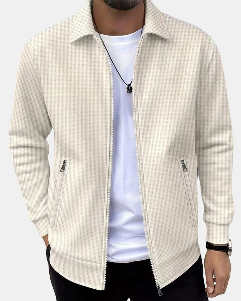 Callahan | Men's Textured Zip-Up Bomber Jacket