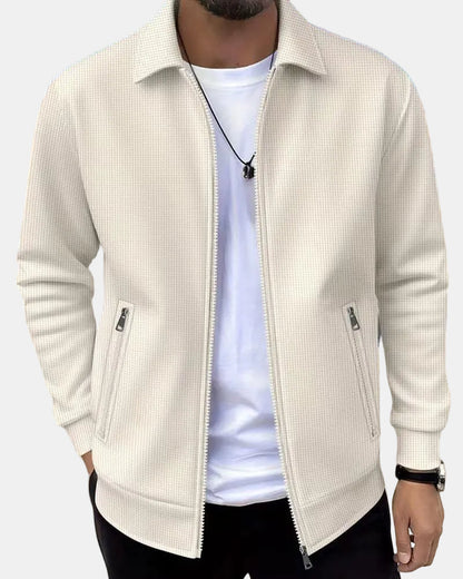Callahan | Men's Textured Zip-Up Bomber Jacket