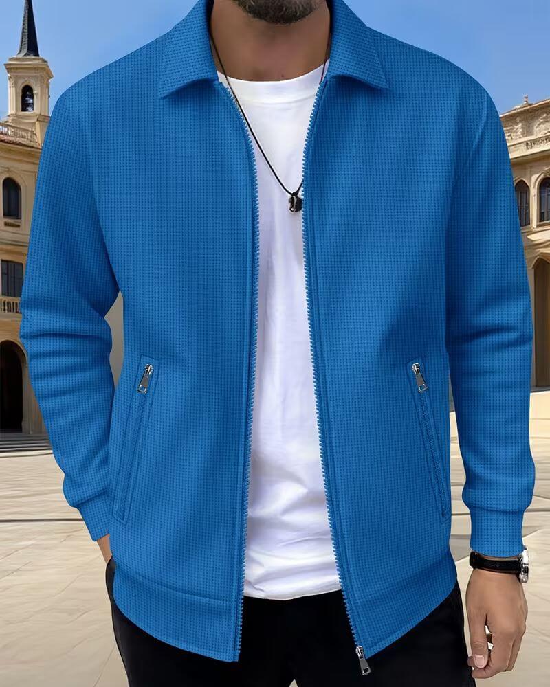 Callahan | Men's Textured Zip-Up Bomber Jacket