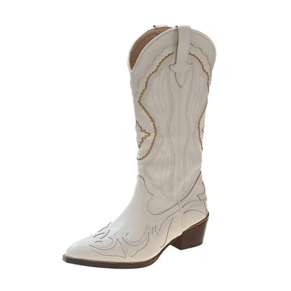 Wesley | Women's Western Embroidered Mid Calf Cowboy Boot
