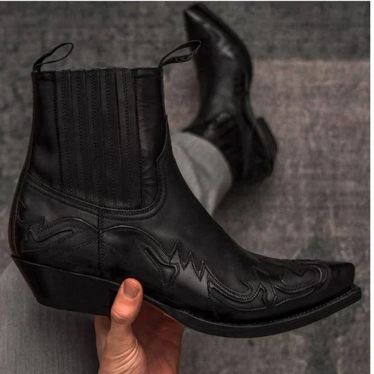 Dalton | Men's Western Cowboy Stitching Leather Chelsea Ankle Boot