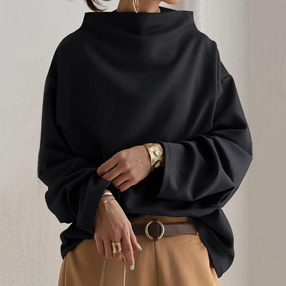 Wexley | Women's High-Neck Soft Knit Long Sleeve Top