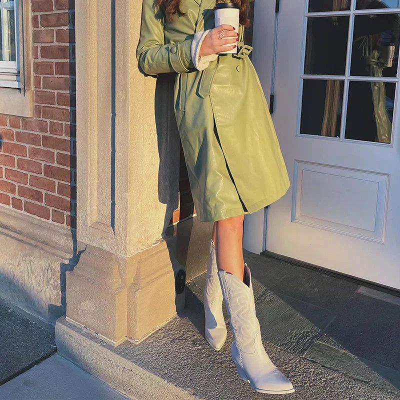 Delphie | Women's Metallic Embroidered Western Cowboy Boot