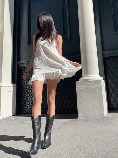 Delphie | Women's Metallic Embroidered Western Cowboy Boot