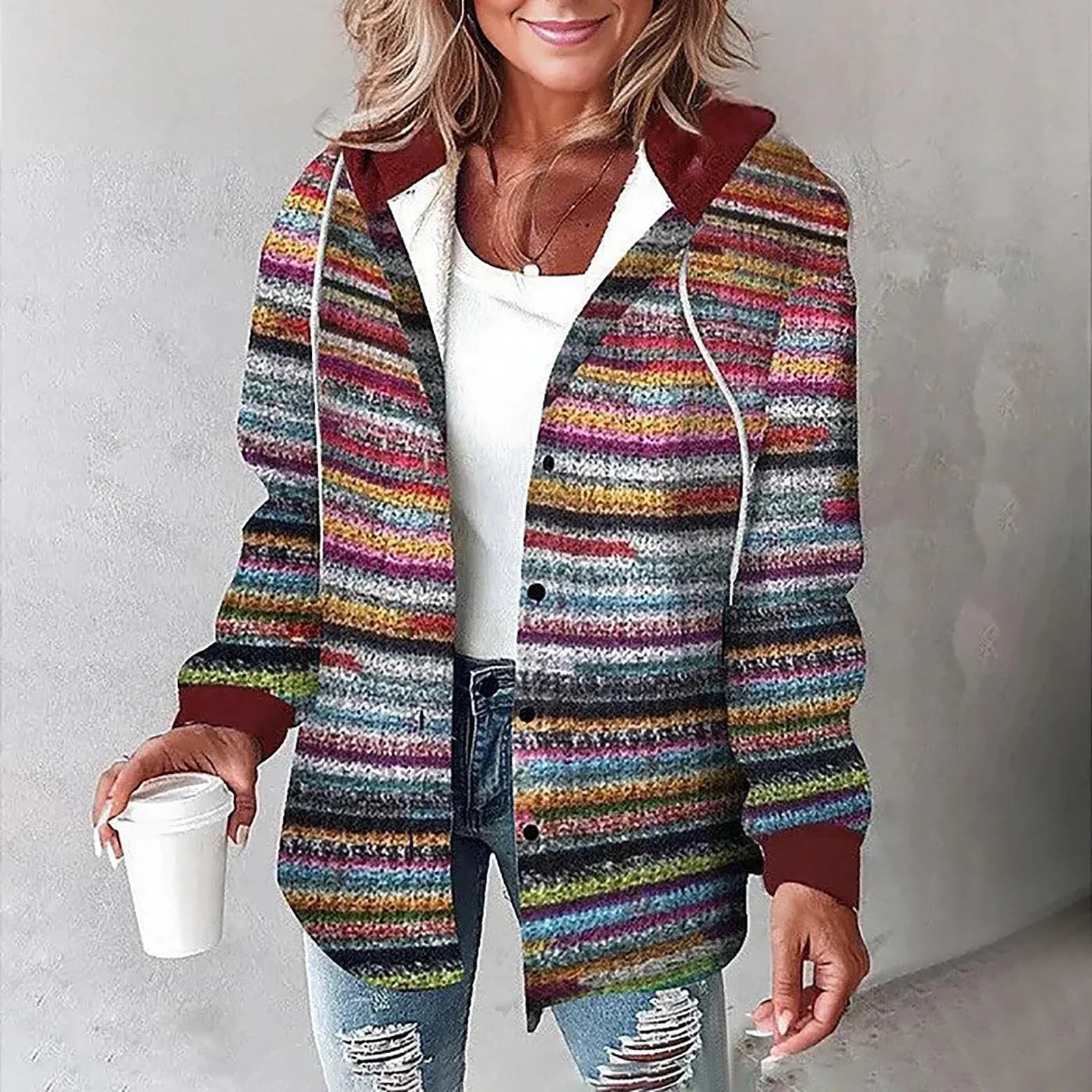 Bronwen | Women's Hooded Plaid Check Flannel Overshirt