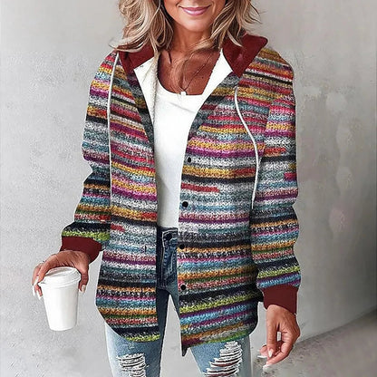 Bronwen | Women's Hooded Plaid Check Flannel Overshirt