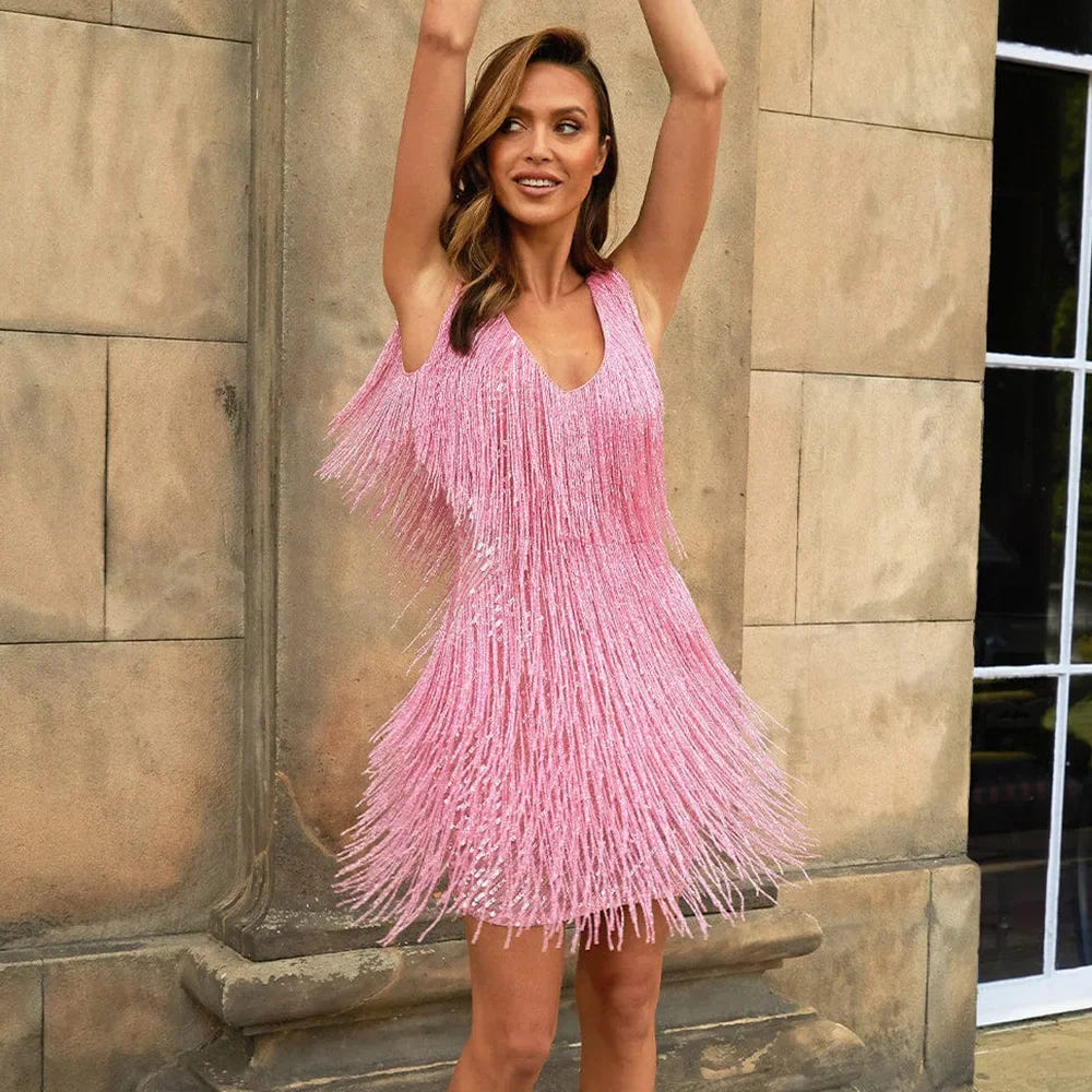 Seraphina | Women's Fringe Sequin Cocktail Party Dress