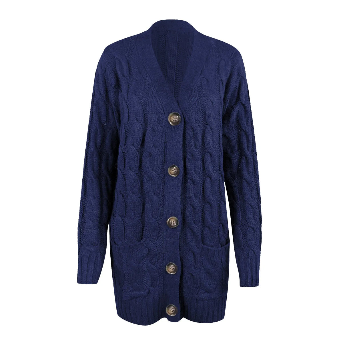 Elara | Women's Cosy Knit Cable Cardigan with Pockets