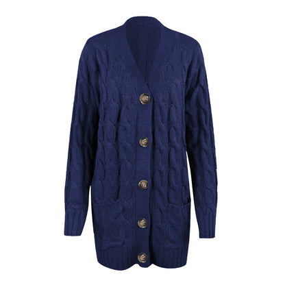 Elara | Women's Cosy Knit Cable Cardigan with Pockets