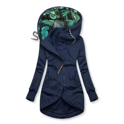 Marisol | Women's Hooded Longline Zip-Up Jacket