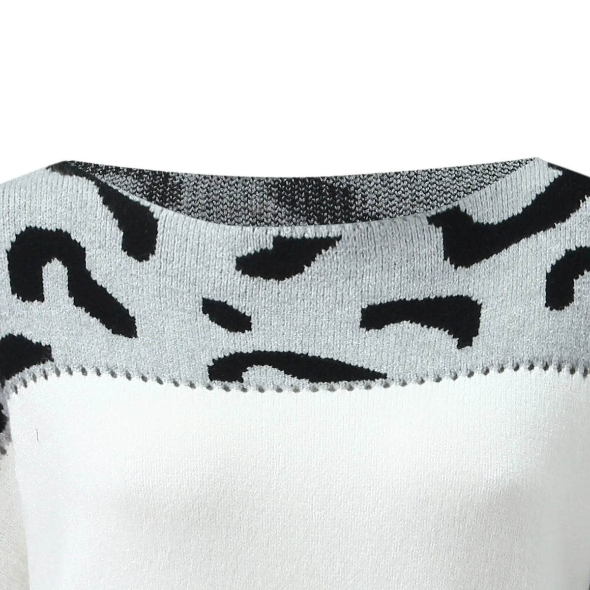 Faelyn | Women's Leopard Print Colour Block Knitted Sweater