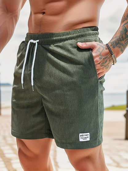 Tyler | Men's Corduroy Shorts Drawstring Relaxed Fit Casual