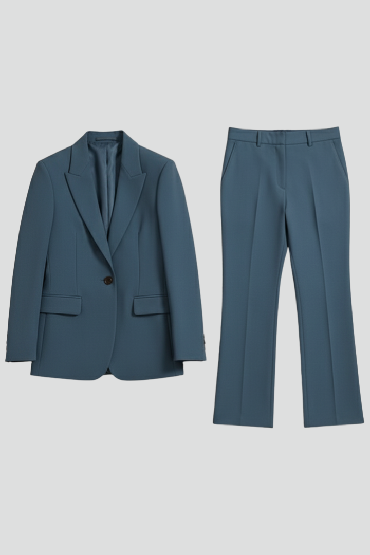 Adeline | Women's Tailored Straight Leg Blazer Trouser Suit Set