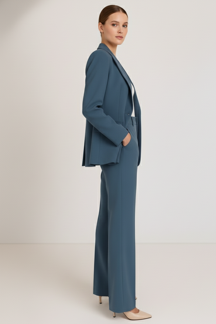 Adeline | Women's Tailored Straight Leg Blazer Trouser Suit Set