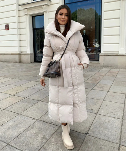 Noelle | Women's Longline Belted Puffer Winter Coat