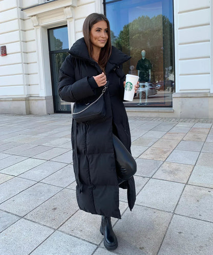Noelle | Women's Longline Belted Puffer Winter Coat