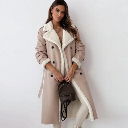 Liriana | Women's Longline Shearling Trim Winter Coat