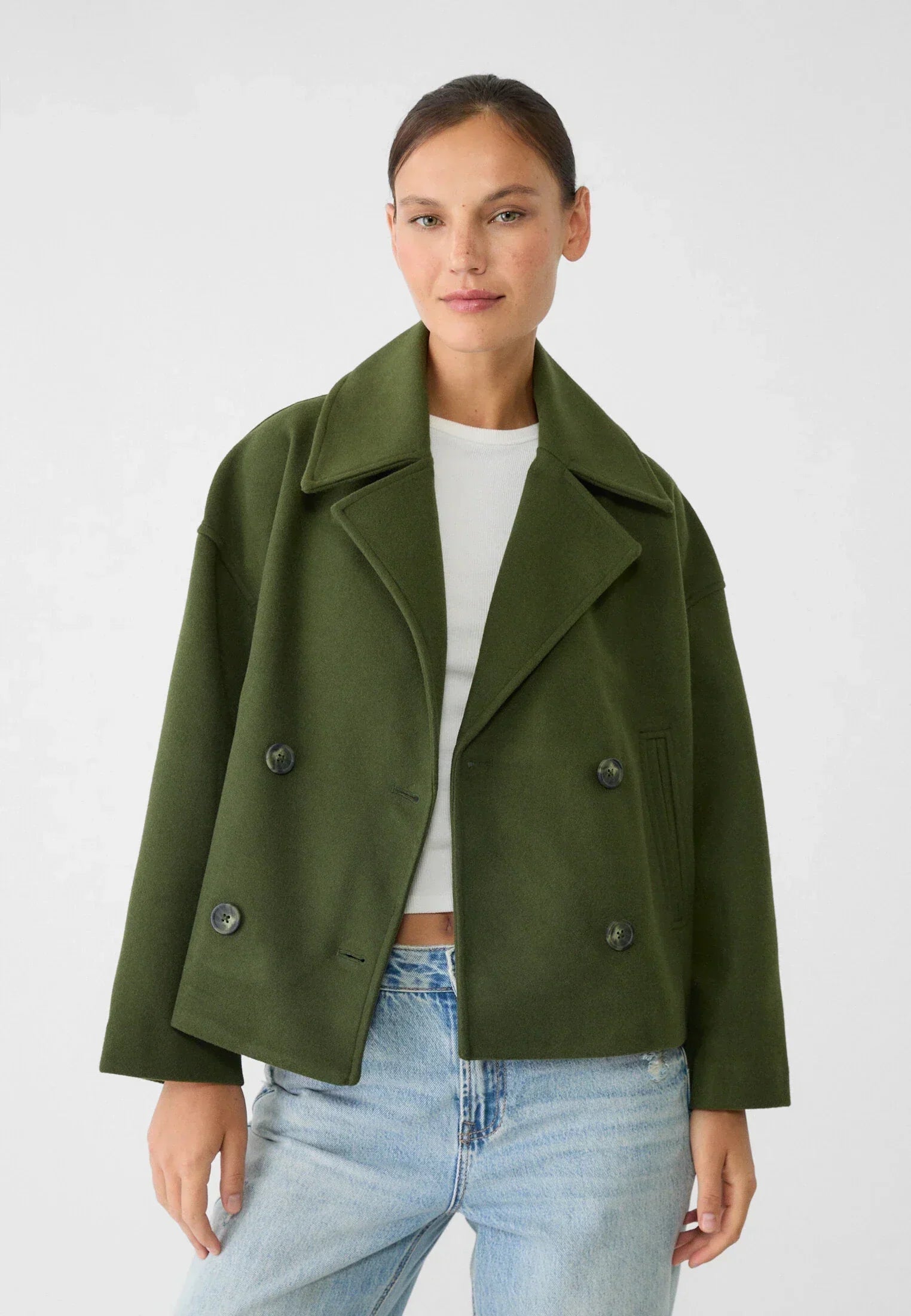 Winona | Women's Cropped Double-Breasted Pea Coat