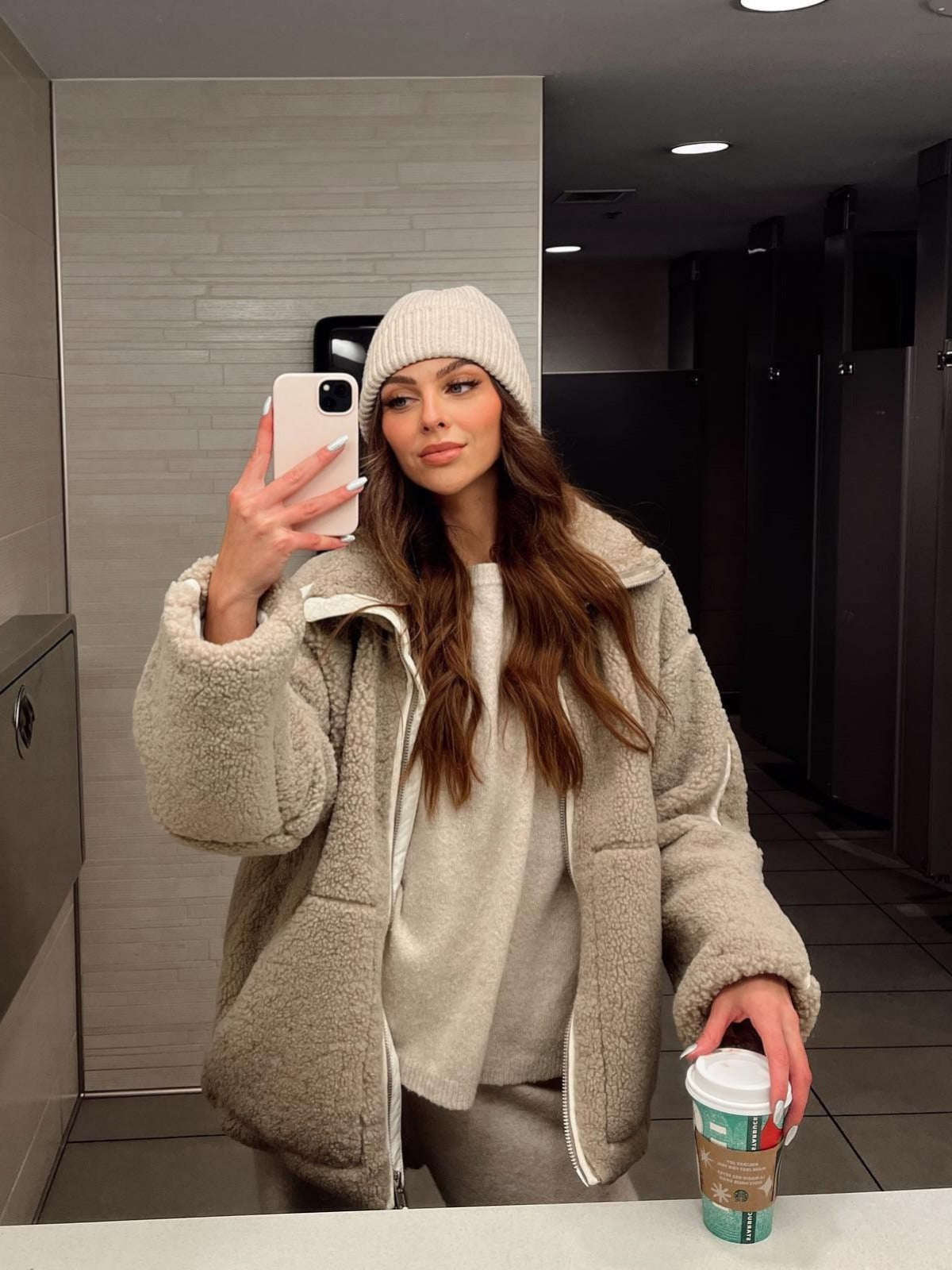 Willa | Women's Teddy Oversized Double Zip Winter Jacket
