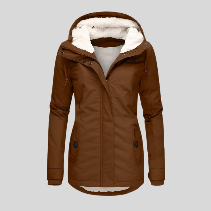Elara | Women's Insulated Fleece-Lined Hooded Winter Coat