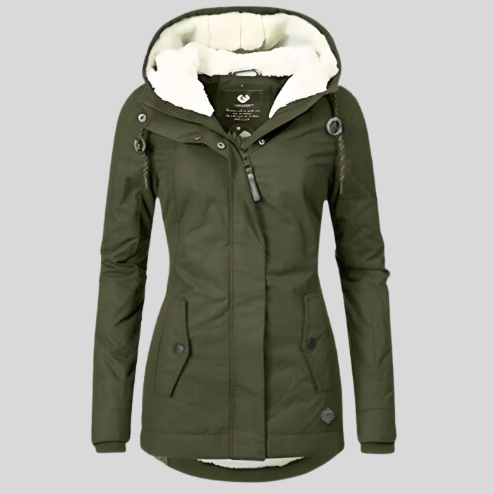 Elara | Women's Insulated Fleece-Lined Hooded Winter Coat