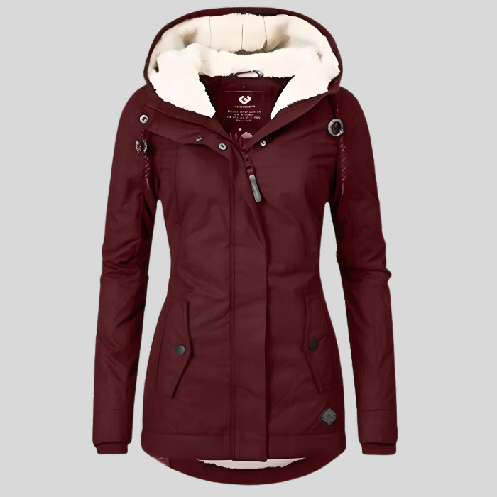 Elara | Women's Insulated Fleece-Lined Hooded Winter Coat