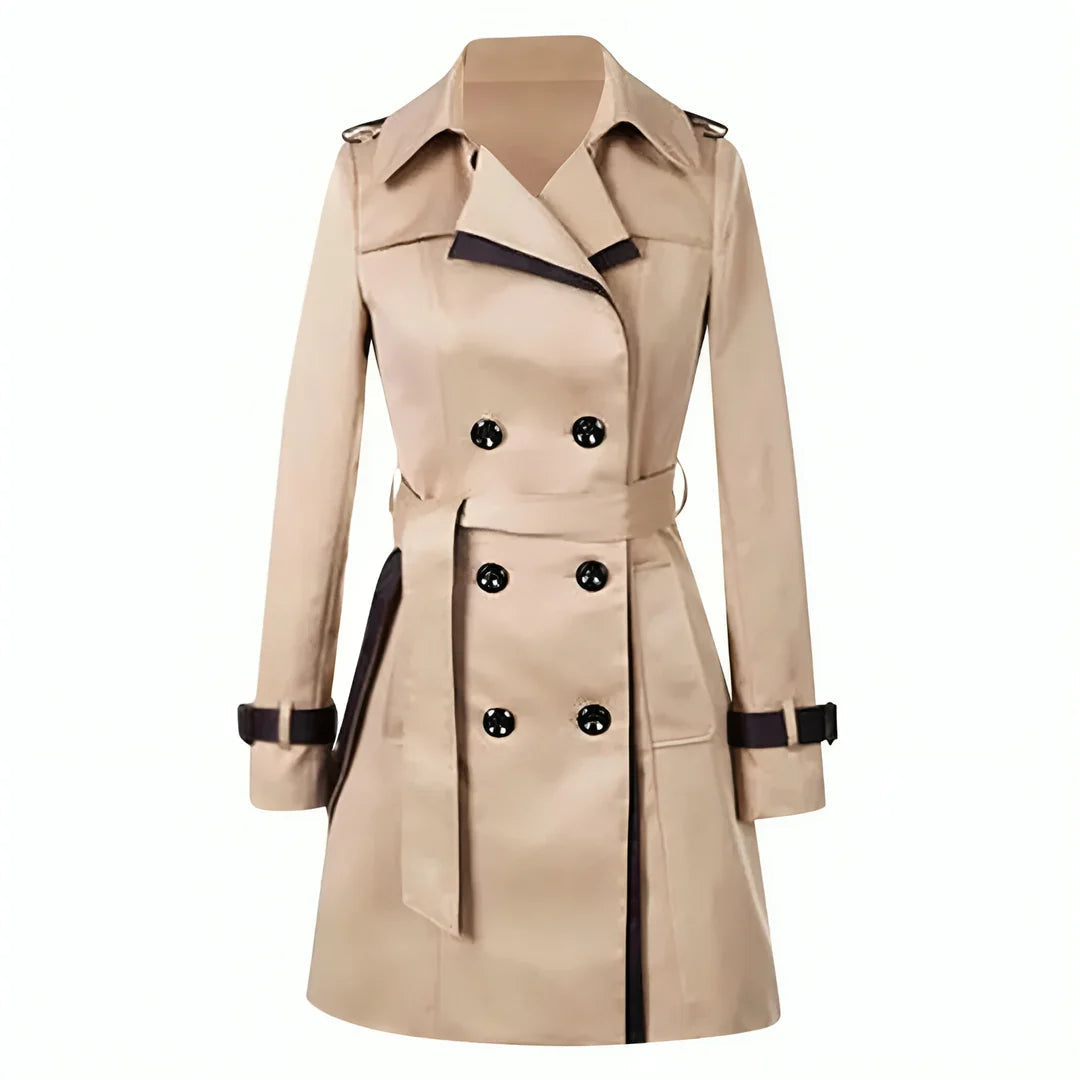 Coralie | Women's Double-Breasted Longline Trench Coat