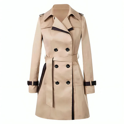 Coralie | Women's Double-Breasted Longline Trench Coat