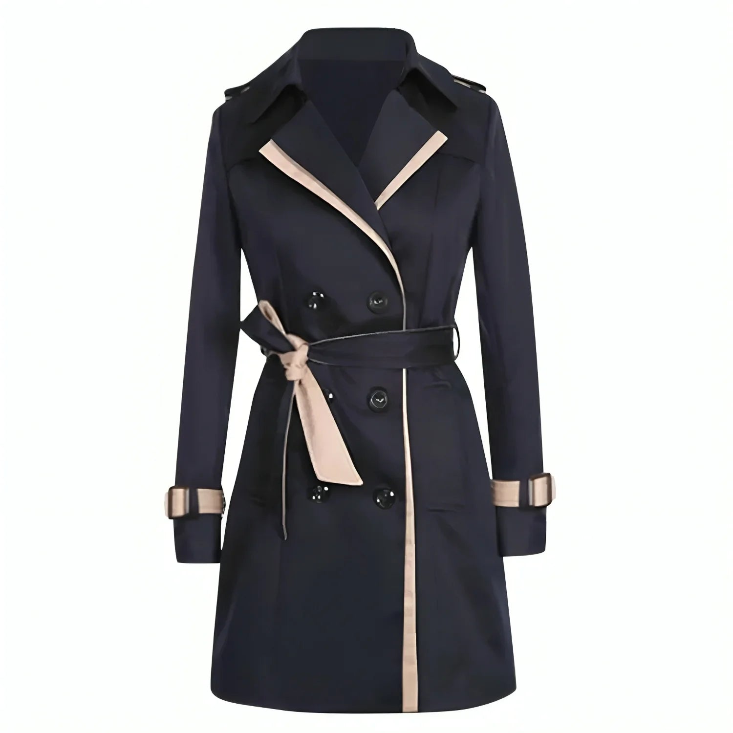 Coralie | Women's Double-Breasted Longline Trench Coat