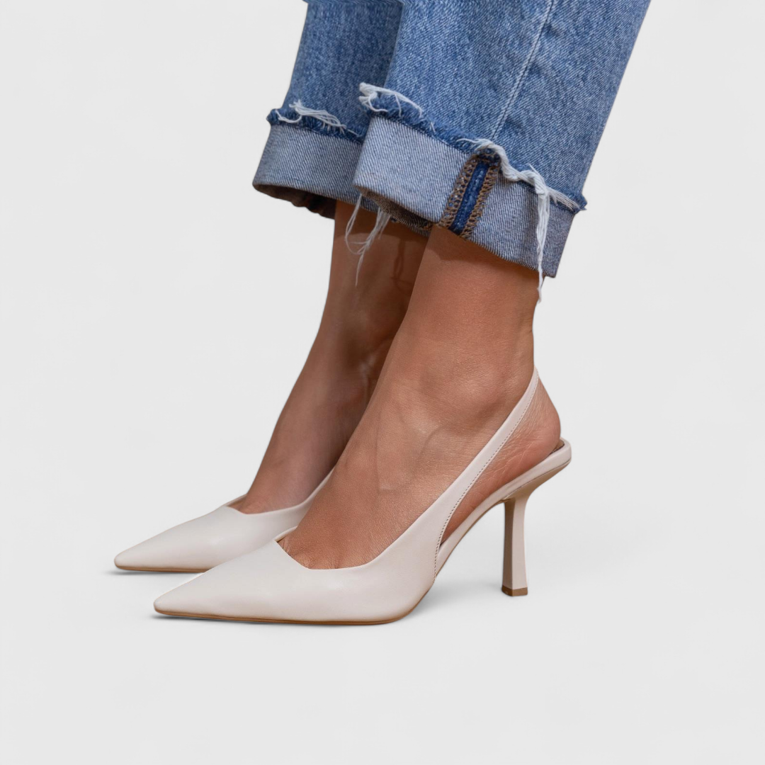 Alice | Women's Pointed Toe Slingback Comfort Heel Sandals