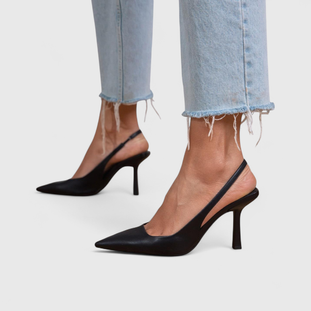 Alice | Women's Pointed Toe Slingback Comfort Heel Sandals