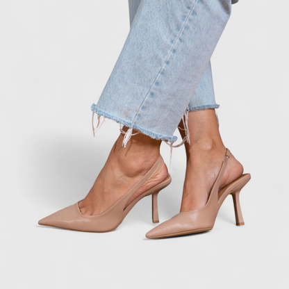Alice | Women's Pointed Toe Slingback Comfort Heel Sandals