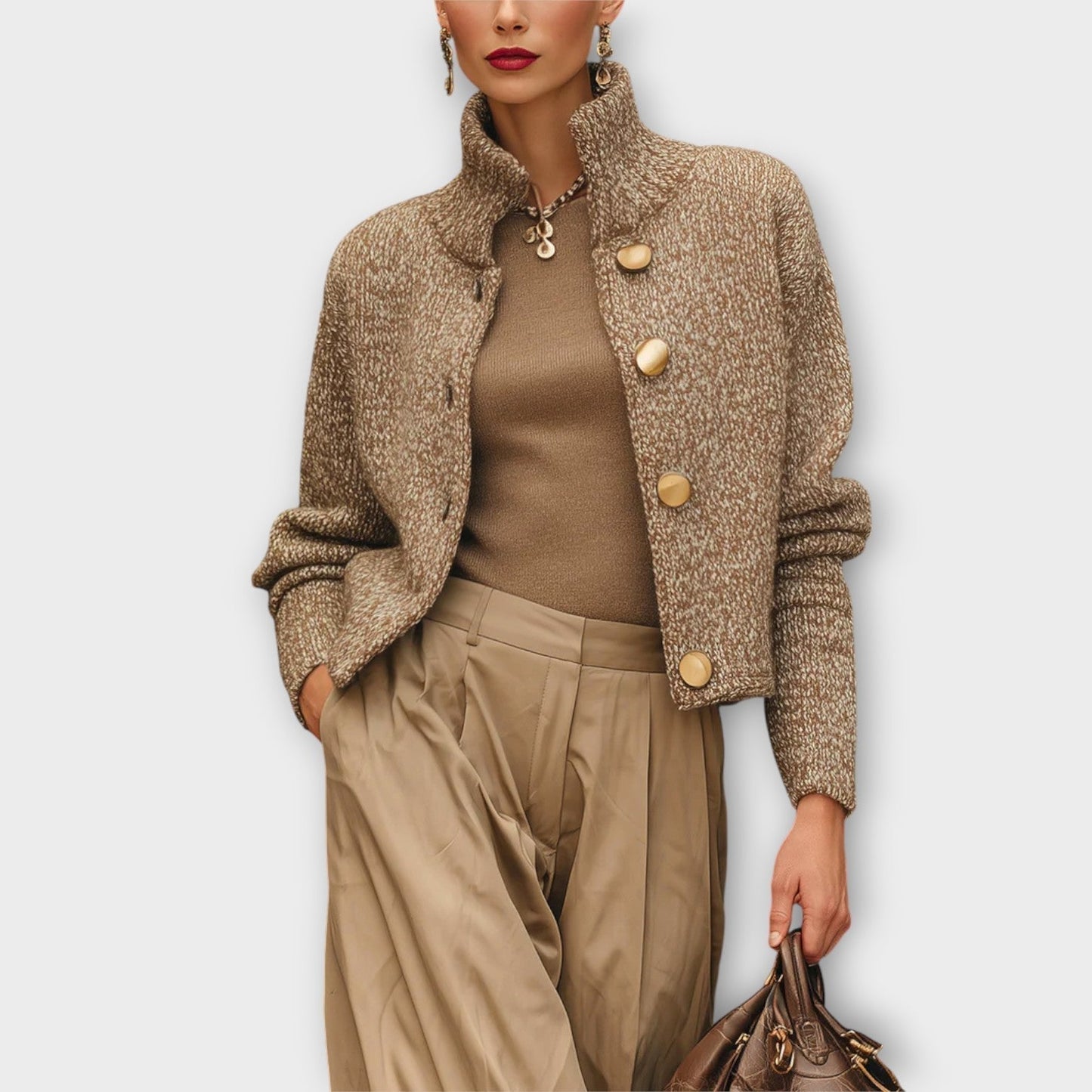 Rosanna | Women's Textured Knit Button-Up Cardigan Jacket