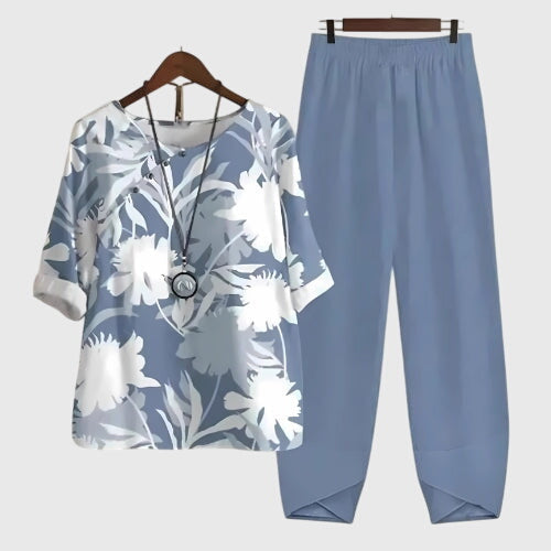 Rosalind | Women's Butterfly Print Loose Fit Two Piece Set
