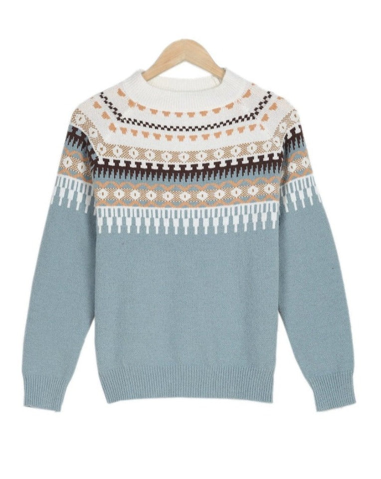 Nordica | Women's Fair Isle Crew Neck Knit Sweater