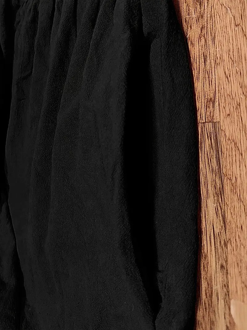 Sage | Short Sleeve Round Neck Gathered Waist Relaxed Maxi Dress