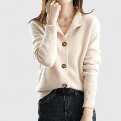 Eleni | Women's V-Neck Button-Up Knitted Cardigan