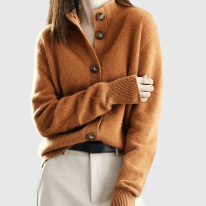 Eleni | Women's V-Neck Button-Up Knitted Cardigan