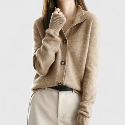 Eleni | Women's V-Neck Button-Up Knitted Cardigan