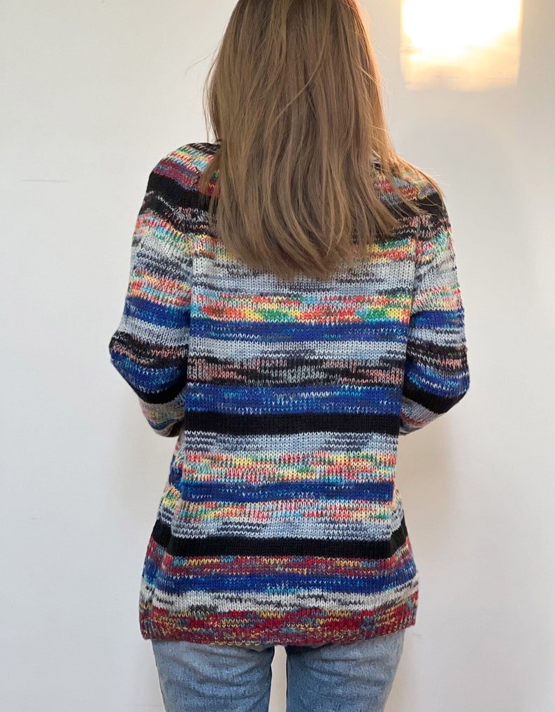 Rosalind | Women's Striped Knit Open Front Cardigan