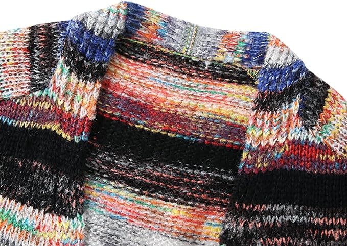 Rosalind | Women's Striped Knit Open Front Cardigan
