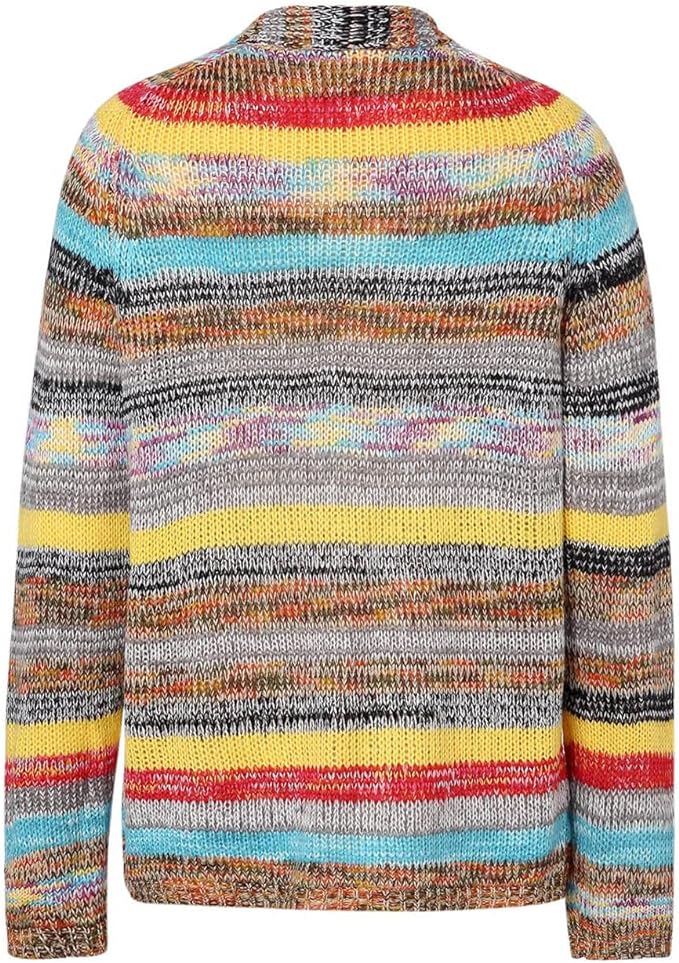 Rosalind | Women's Striped Knit Open Front Cardigan